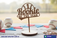 Rookie of the Year SVG| 1st Birthday Cake Topper Laser File Product Image 1