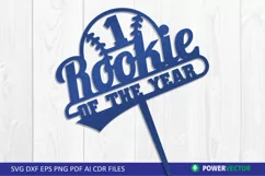 Rookie of the Year SVG| 1st Birthday Cake Topper Laser File Product Image 2