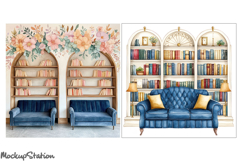 Vintage Library Room House Junk Journal Page | Decoupage JPG Product Image 3
