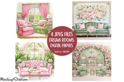 Vintage Room House Junk Journal Page | Cottagecore JPG Product Image 1