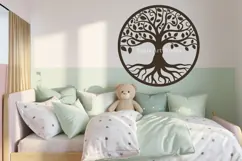 Tree of Life Laser Cut File SVG PNG DXF, Round Sign Product Image 4