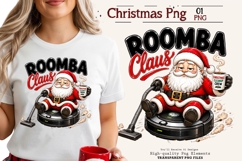 Roomba Claus Santa Cleaning Funny Christmas PNG Design Art Product Image 1