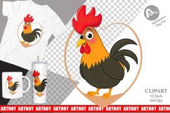 Clipart Heart Rooster Product Image 1
