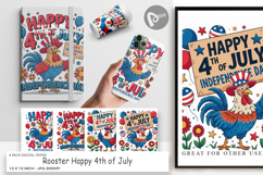 Digital Paper Happy 4th of July Rooster Product Image 1