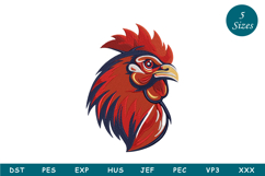 Rooster Machine Embroidery Product Image 1