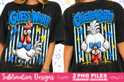 Guess What Chicken Butt PNG , Funny Preppy Sublimation Product Image 2