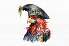Rooster Pirate Watercolor Sublimation clipart Product Image 4