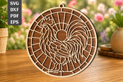 Rooster Suncatcher Laser Cut SVG Product Image 1