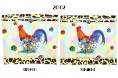 Rooster Tumbler Wrap , Chicks Png, Farm Animals Png, Spring Tumbler Wrap