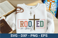 Rooted In Christ - Christian SVG Design Product Image 1