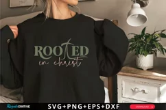 Rooted In Christ SVG, Christian SVG Design, Faith SVG Product Image 1