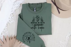 Rooted in Faith I Blossom with Hope Sleeve SVG Product Image 3