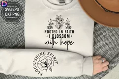 Rooted in Faith I Blossom with Hope Sleeve SVG Product Image 1