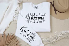 Rooted in Faith I Blossom Sleeve SVG, Christian SVG Design Product Image 2