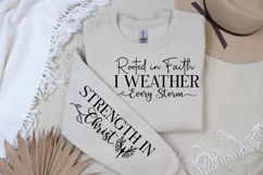 Rooted In Faith Sleeve SVG, Christian SVG Design Product Image 2