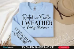 Rooted In Faith Sleeve SVG, Christian SVG Design Product Image 1