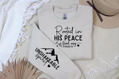 Rooted In His Peace Sleeve SVG, Christian SVG Design Product Image 2