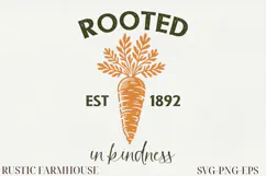Rustic Farmhouse Line Art Clipart | SVG & PNG Product Image 1