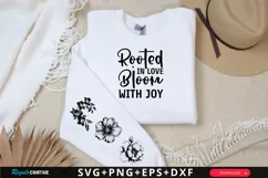 Rooted In Love Sleeve SVG, God SVG Design, Faith SVG Product Image 1