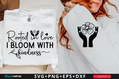 Rooted In Love I Bloom Sleeve SVG, Christian SVG Design Product Image 1