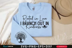Rooted in Love I Branch Sleeve SVG, Christian SVG Design Product Image 1