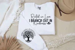 Rooted in Love I Branch Sleeve SVG, Christian SVG Design Product Image 2
