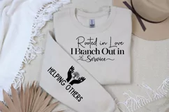 Rooted In Love I Branch Sleeve SVG, Christian SVG Design Product Image 2