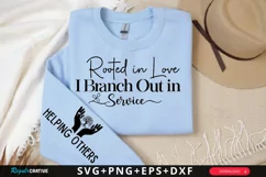 Rooted In Love I Branch Sleeve SVG, Christian SVG Design Product Image 1