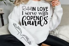 Rooted In Love I Serve Sleeve SVG, Christian SVG Design Product Image 2