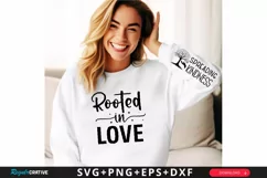 Rooted In Love Sleeve SVG, God SVG Design, Faith SVG Product Image 2