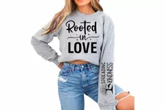 Rooted In Love Sleeve SVG, God SVG Design, Faith SVG Product Image 3