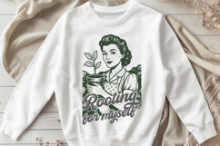 Rooting for Myself SVG Positive Gardening Quote Retro Woman Product Image 3