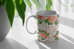 Roses Mug Sublimation Designs JPG, 11 & 15oz mug Product Image 2