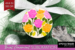 Rose Modern Floral Ornament PNG Sping Flower PNG Sublimation Product Image 1