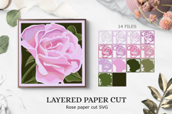 BUNDLE Flowers paper cut / Roses shadow box Product Image 3
