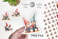 Rose Bouquet Gnome Sticker Product Image 1