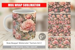 Mug sublimation design Rose Watercolor Texture Product Image 1