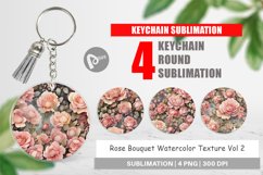 Keychain Rose Watercolor Texture Product Image 1