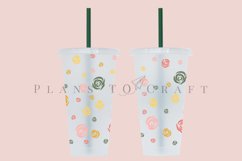rose colorful starbucks 24oz cold cup wrap svg presized template for tumbler venti suitable for cricut and silhouette