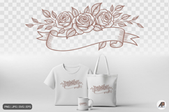 Rose Floral Ribbon Banners SVG PNG Product Image 6