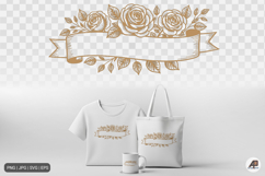 Rose Floral Ribbon Banners SVG PNG Product Image 7