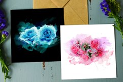 Roses Watercolor Clipart Sublimation Flowers PNG Product Image 4