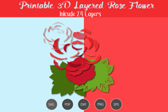 3D Layered Rose Flower SVG Product Image 3