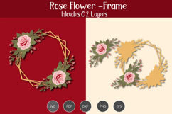 SVG Rose Flower Frame Product Image 1