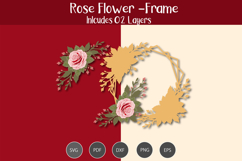 SVG Rose Flower Frame Product Image 3