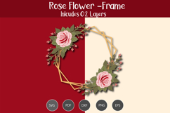 SVG Rose Flower Frame Product Image 2