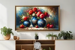 Red rose flower Frame TV art, Valentine Frame TV art roses Product Image 4