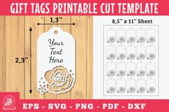 Rose Flower Gift Tags Printable Cut Product Image 1
