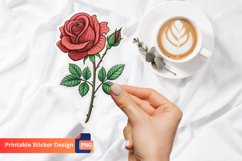 Rose Flower sticker, Floral Sticker, Botanical Sticker Product Image 1