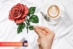 Rose Flower Sticker, Rose Blossom Sticker, Floral Sticker Product Image 1